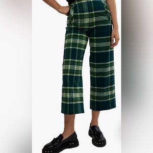 Free People Acadia Plaid Crop Pants